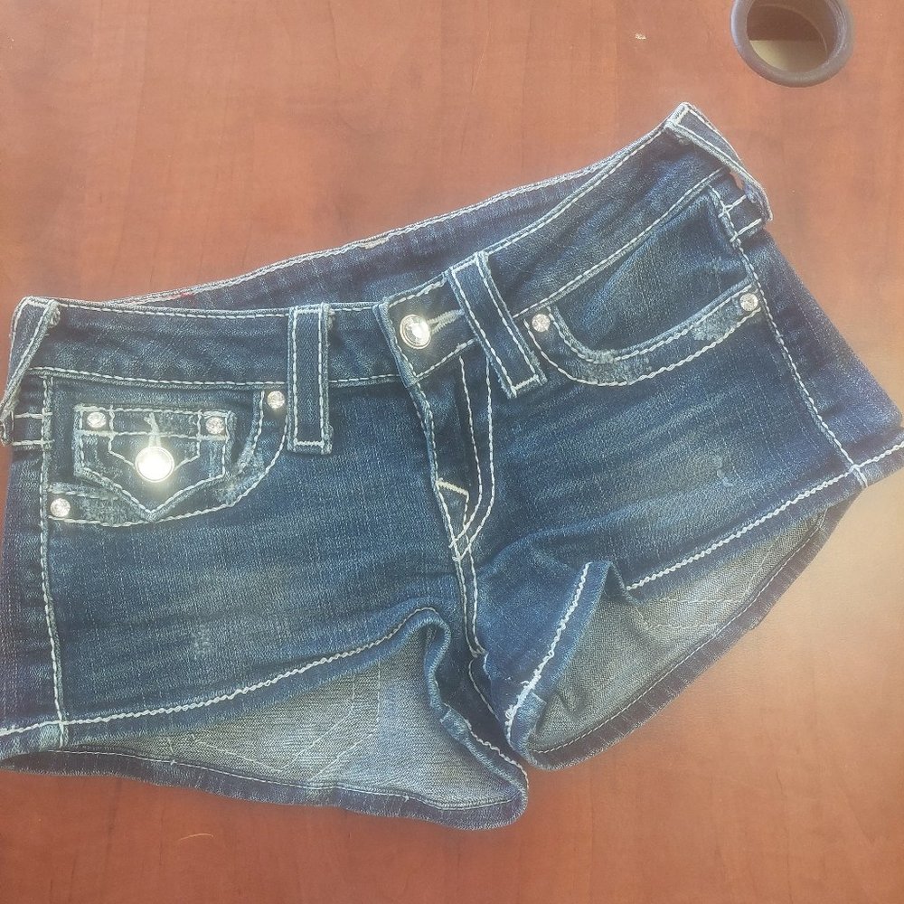 True Religion jean short shorts